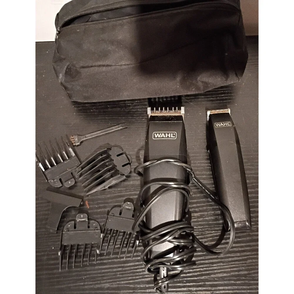 Wahl Hair Cutting Clipper Kit Includes Corded Clipper, Trimmer, Combs & Bag